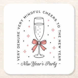 Porta-copo De Papel Quadrado Estética de arcos rosa-rosa engraçada para a festa