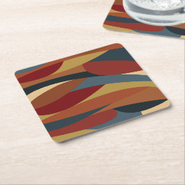 Porta-copo De Papel Quadrado Estilo de Vidro Geométrico Opaco Abstrato