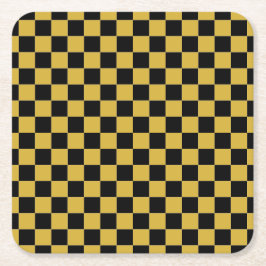 Porta-copo De Papel Quadrado Estilo Quadrado Branco com Padrão Dourado Metálico