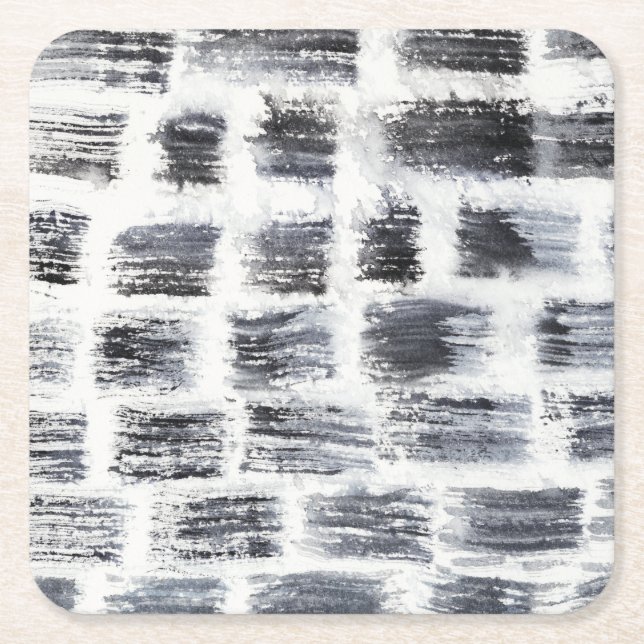 Porta-copo De Papel Quadrado Estilo - Quadrados (Frente)