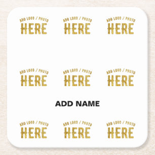 PORTA-COPO DE PAPEL QUADRADO ESTILOSO BRANCO PERSONALIZÁVEL MODERNO VERIFICADO