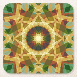 Porta-copo De Papel Quadrado Estrela de Natal Inverno Verde Queda Dourada Amare