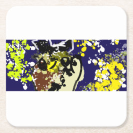 Porta-copo De Papel Quadrado Estrelas de coruja