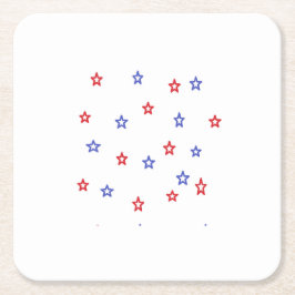 Porta-copo De Papel Quadrado Estrelas do Partido Patriótico