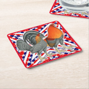 Porta-copo De Papel Quadrado Estrelas e Stripes Gamefowl