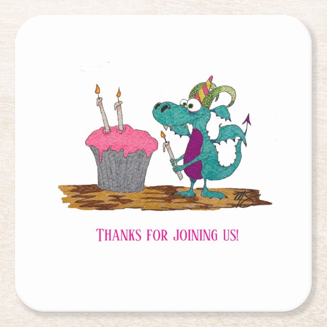 Porta-copo De Papel Quadrado Eu Ajudei! (Frente)