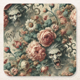 Porta-copo De Papel Quadrado Eu Dei-Lhe Presas - Vitoriano Gótico