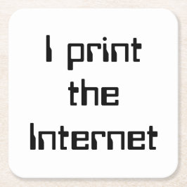 Porta-copo De Papel Quadrado Eu impressão a Internet