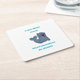 Porta-copo De Papel Quadrado Eu Peguei O Meu Do Selo De Tecido No Zazzle