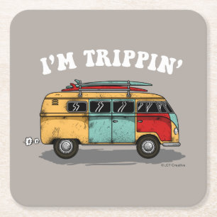 Porta-copo De Papel Quadrado Eu sou Trippin