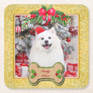 Porta-copo De Papel Quadrado Eu Te Adoro No Natal Presente Personalizado Para C