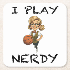 Porta-copo De Papel Quadrado Eu Toco Nerdy