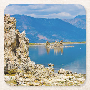 Porta-copo De Papel Quadrado EUA, Califórnia, Reserva de Tufa do Sul do Lago Mo