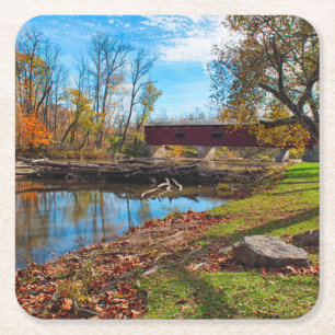 Porta-copo De Papel Quadrado EUA, Indiana, Cataract Falls State Recreation