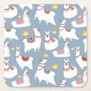 Porta-copo De Papel Quadrado Evento Alpaca/Llama