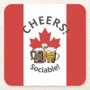 Porta-copo De Papel Quadrado EXCELENTE CANADÁ - Cerveja Canadiana