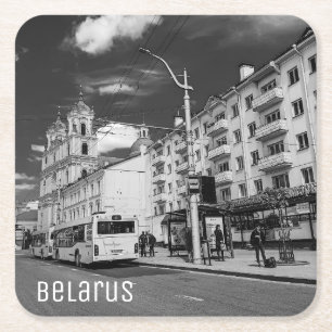 Porta-copo De Papel Quadrado Exibição de Cidade da Arquitetura Cityscape da Gro