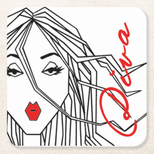 Porta-copo De Papel Quadrado Extensões de um Diva