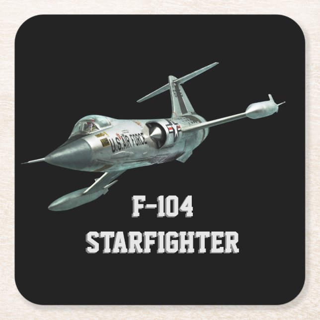 Porta-copo De Papel Quadrado F-104 Starfighter ペーパーコースター (Frente)