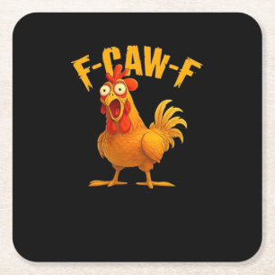 Porta-copo De Papel Quadrado F-Caw-F-Chicken Essential Vintage Legal