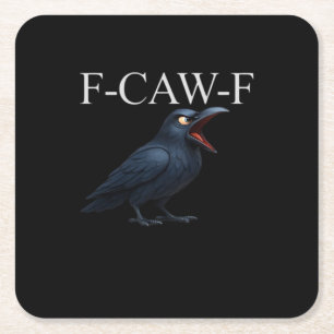 Porta-copo De Papel Quadrado F-Caw-F Corvo Corvo Engraçado F-Caw-F Acessório Le