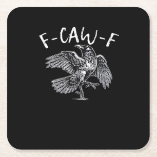 Porta-copo De Papel Quadrado F-Caw-F Corvo Retro Clássico