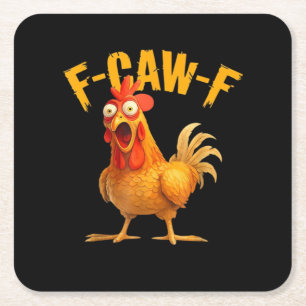 Porta-copo De Papel Quadrado F-Caw-F Frango Clássico Estilo Retro