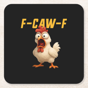 Porta-copo De Papel Quadrado F-Caw-F Frango Frango Engraçado F-Caw-F Engrenagem
