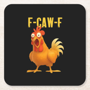 Porta-copo De Papel Quadrado F Caw F Galinha Meme Engraçado Estilo Moderno Tend