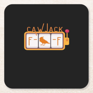 Porta-copo De Papel Quadrado F-Caw-F Jackpot Gráfico Retro