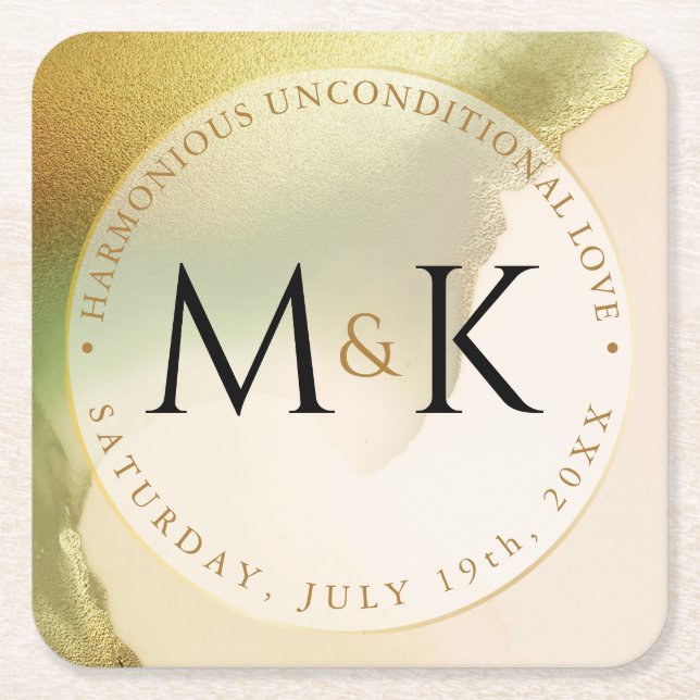 Porta-copo De Papel Quadrado Fab Chartreuse 🤵 Arranjo e Na moda (Frente)