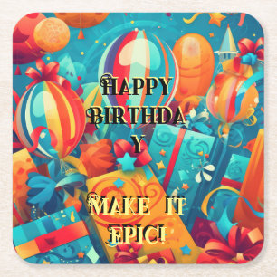 Porta-copo De Papel Quadrado Faça-o épico!