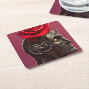 Porta-copo De Papel Quadrado Face Art