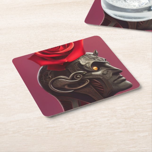 Porta-copo De Papel Quadrado Face Art (Inclinado)