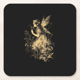 Porta-copo De Papel Quadrado Fada Grunge Goblincore Cottagecore Fairycore Capri
