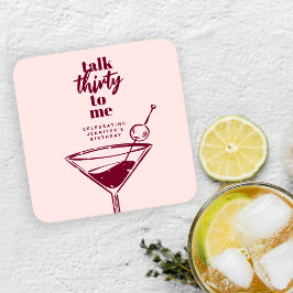 Porta-copo De Papel Quadrado Fale 30 comigo, aniversário de 30 anos Cocktail Pa