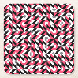 Porta-copo De Papel Quadrado Falha de Vintage: Padrão Geométrico de Abstrato