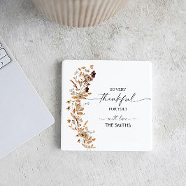 Porta-copo De Papel Quadrado  Fall Leaves Thanksgiving Dinner