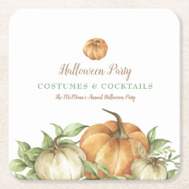 Porta-copo De Papel Quadrado Fall Pumpkin Halloween
