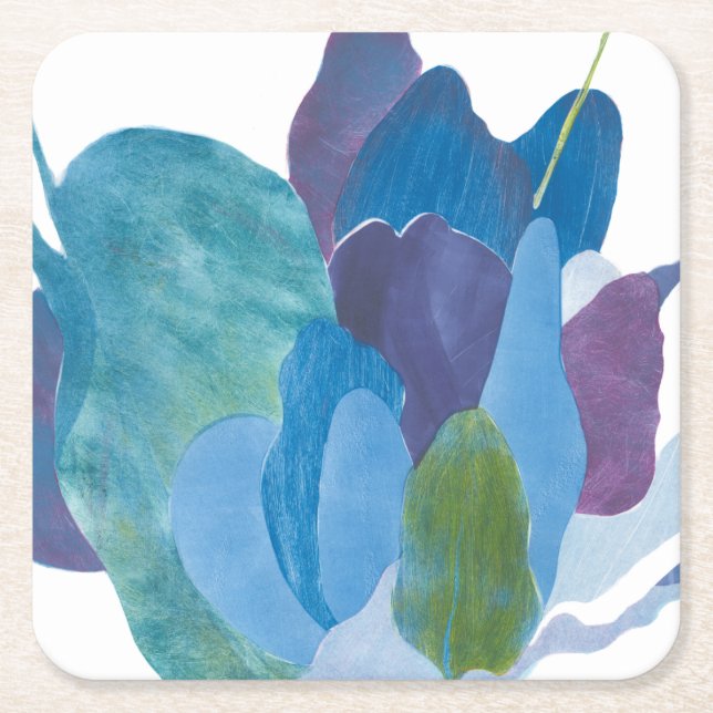 Porta-copo De Papel Quadrado Falsa Indigo I (Frente)