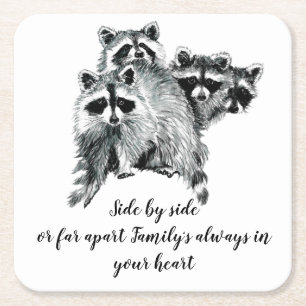 Porta-copo De Papel Quadrado Família Inspiron Watercolor Família Quu