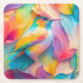 Porta-copo De Papel Quadrado Fantasy Birds Silk Bird