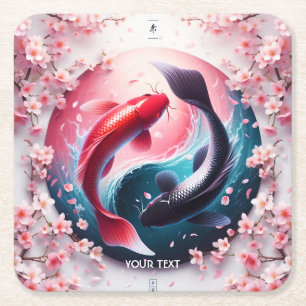 Porta-copo De Papel Quadrado Fantasy Cute Elegant Yin Yang
