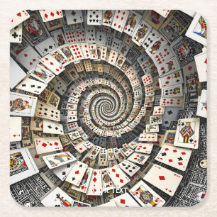 Porta-copo De Papel Quadrado Fantasy Cute Spiral Cards Staircase