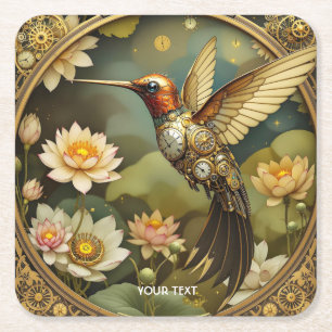 Porta-copo De Papel Quadrado Fantasy Cute Steampunk Bird