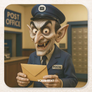 Porta-copo De Papel Quadrado Fantasy Cute Strange Worker