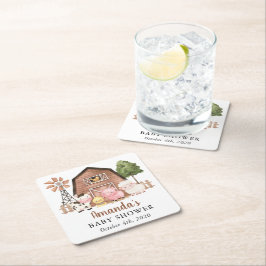 Porta-copo De Papel Quadrado Farm Animals, Cute Animals, Barn, Baby Shower