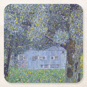 Porta-copo De Papel Quadrado Farmhouse, Gustav Klimt