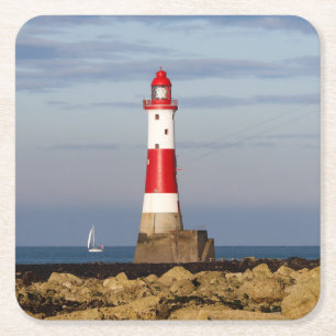 Porta-copo De Papel Quadrado Faróis Farol de Beachy Head Inglaterra