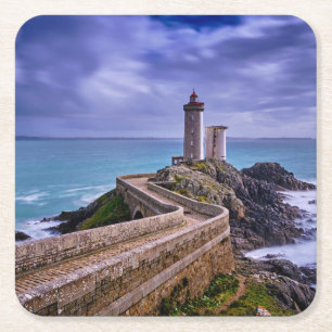 Porta-copo De Papel Quadrado Faróis   Petit Minou Lighthouse França